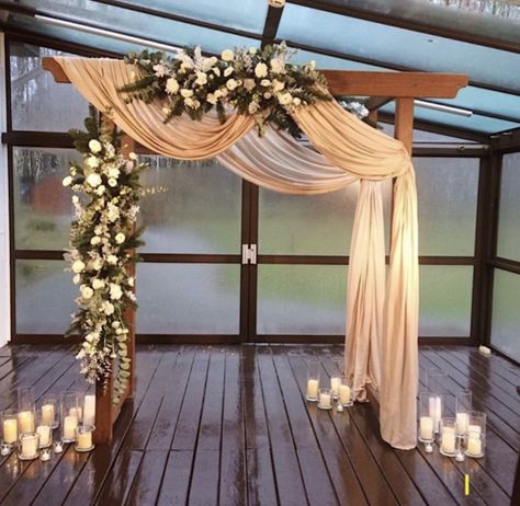 Fall Outdoor Wedding Ceremony Aisle, Fall Wedding Aisle Decorations Indoor, Fall Wedding Arches Indoor, Wedding Ceremony Pergola, Planning 2023, Arches Wedding, Bougainvillea Wedding, Wedding Pergola, Hot Pink Wedding