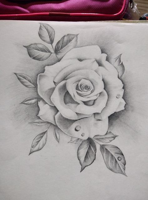 Water Drop Tattoo, Justin Tattoo, 3d Rose Tattoo, Flor Tattoo, Drawing Scenery, Sketch Tattoo, Sketch Tattoo Design, Rose Drawing, Flower Sketches