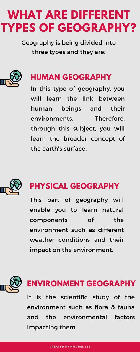 Geography is being divided into three types as given in the infographic, These are the three main types of geography you will be learning in this subject. This basic information is provided by geography homework help providers who help students with there geography homework.   Geography is all about studying different places surrounded by the earth. Also, to get help in geography homework, you may get in touch with the people who are experts in this subject at My Assignment Services. How To Study Geography Tips, How To Study Geography, Geography Infographic, Geography Knowledge, What Is Geography, Substitute Teacher Tips, Geography Vocabulary, Geography Notes, Brain Gym For Kids