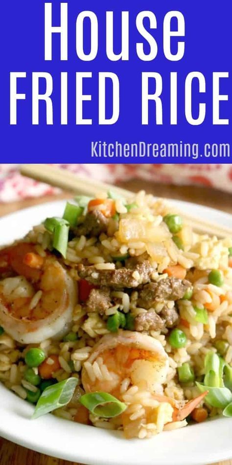 House Fried Rice Recipe, House Fried Rice, Special Fried Rice, Regional Recipes, Kitchen Favorites, Asian Dinner Recipes, Chinese House, Chinese Vegetables, Rice Side