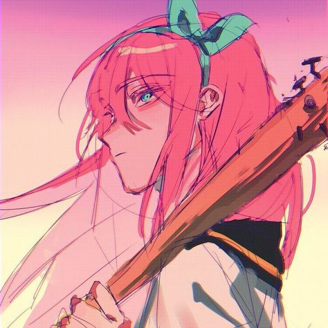 Pink Hair, Baseball Bat, Bat, Baseball, On Twitter, Twitter, Anime, Hair, Pink