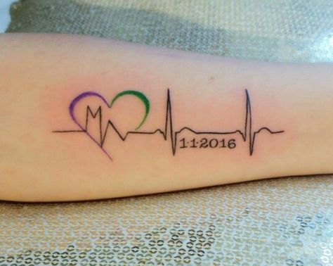 Ecg tattoo Tatuaje Ekg, Ecg Tattoo, Ekg Tattoo, Matching Best Friend Tattoos, Best Friend Tattoos, Your Awesome, Friend Tattoos, Ethereal Art, Meaningful Tattoos