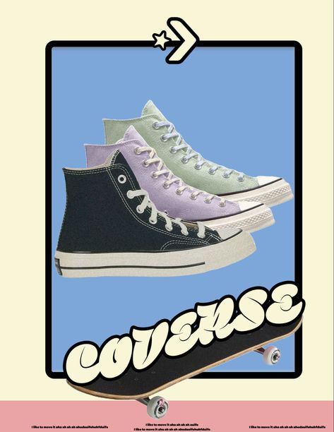 Converse Poster, Japan Advertising, Converse Vintage, Fashion Communication, Collage Outfits, Bedroom Posters, Bedroom Prints, New Poster, Room Posters