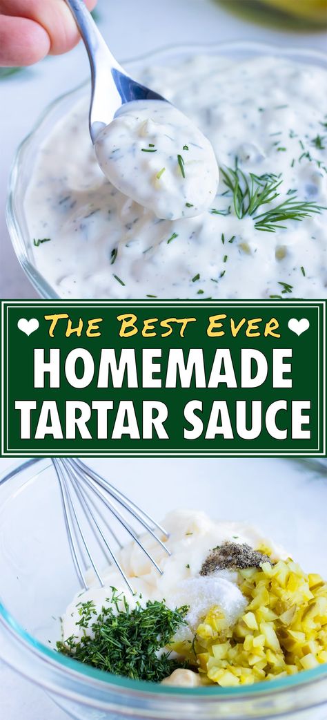 Tartar Sauce Recipe, Seafood Sandwiches, Homemade Tartar Sauce, Sandwiches Wraps, Tartar Sauce, Culinary Experience, 4 Ingredient, Sweet Sauce, Homemade Sauce