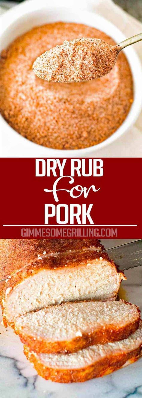 Dry Rub for Pork ~ Easy Dry Rub Perfect for Pork Loin, Pork Chops and More When Using Your Smoker or Pellet Grill! Slightly Sweet and Amazing! Dry Rub For Pork, Rub For Pork Ribs, Backyard Bbq Food, Spice Rubs, Grilling Ideas, Dry Rub Recipes, Bbq Pork Ribs, Dry Rubs, Pork Rub