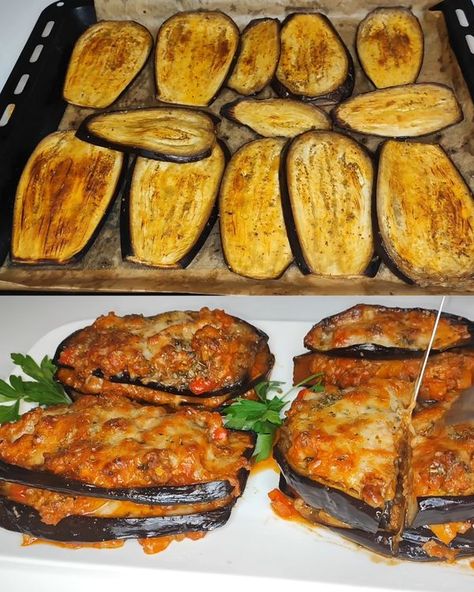 Evelyn's Recipes Baked Eggplant Recipes, Baked Eggplant Slices, Parmesan Zucchini Fries, Zucchini Patties, Hearty Vegetable Soup, Egg Plant, Zucchini Casserole, Eggplant Dishes, Cheesy Zucchini