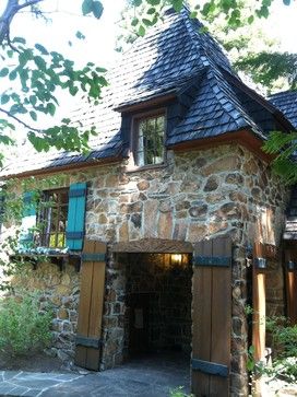 Navy Blue House Exterior, Storybook Cottage House Plans, German Homes, Bavarian Cottage, Diy Bookcases, Navy Blue House, Storybook Design, Architecture Tutorial, Cottage Shutters