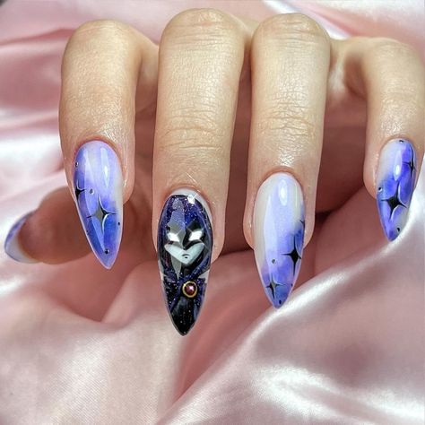 Raven Nail Art, Raven Nails, Raven Teen Titans Go, Raven Teen Titans, Teen Titans Go, Teen Titans, Nail Inspo, Nail Art, Nails