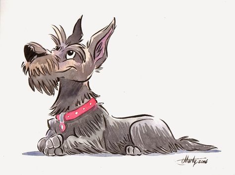 MARTYNAS JUCHNEVICIUS: October 2013 Schnauzer Character Design, Scottish Terrier Illustration, Irish Wolfhound Dogs, Schnauzer Art, Portrait Pencil, Dog Animation, Scottish Terriers, Dog Sketch, Classic Cartoon Characters