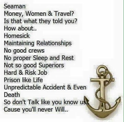 The seaman Merchant Marine Tattoo, Seaman Tattoo Design, Sailor Love Quotes, Seaman Quotes, Short Story Examples, Navy Wife Quotes, Navy Sayings Sailors Quotes, Merchant Navy Quotes, Merchant Navy Couple