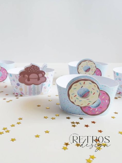 Capacillos para ponquesitos estilo candy donus, donas, dulces, cupcakes Candy, Design