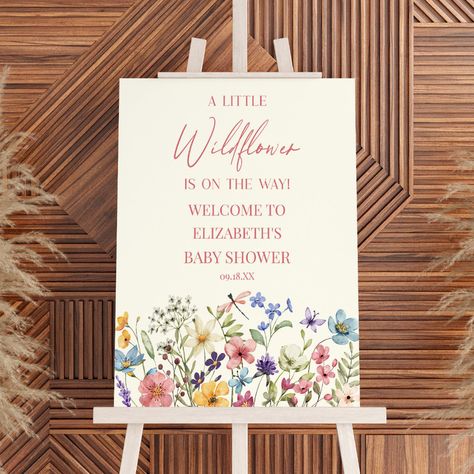 Wildflower Wedding Invitations, Wildflower Baby Shower, Baby Shower Napkins, Boho Watercolor, Elegant Baby Shower, Shower Collection, Baby Shower Flowers, Shower Welcome Sign, Elegant Baby