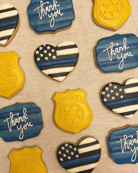 Police Themed Cookies, Police Decorated Cookies, Police Cookies Decorated, Police Badge Cookies Decorated, Police Retirement Cookies Decorated, Police Car Cookies Decorated, Law Enforcement Appreciation, Police Cops, Police Badge