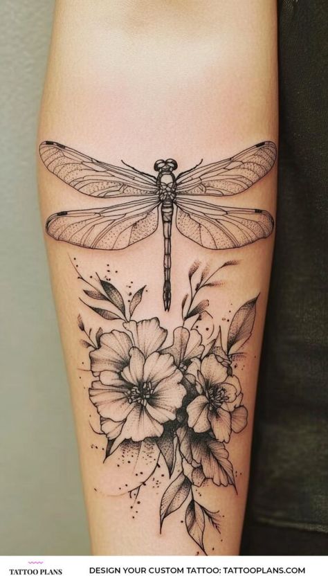 Outlander Dragonfly Tattoo, Dragonfly Tattoo Design Inspiration, Dragonfly Floral Tattoo, Dragon Flies Tattoos, Dragonfly Tattoo For Women, Grasshopper Tattoo, Spirit Animal Tattoo, Dragonfly Tattoo Ideas, Let It Be Tattoo