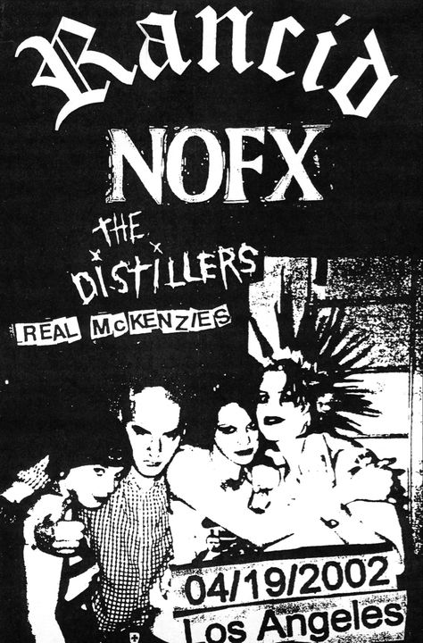 Rancid NOFX the distillers The Distillers, Poster Punk, Ska Punk, Vintage Concert Posters, Punk Poster, Protest Art, Concert Flyer, Music Flyer, Band Wallpapers