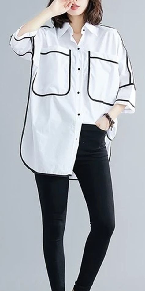 Shirts Style For Women, Summer Shirts For Women Casual, Long Shirts For Women Style, Long Shirts For Women Casual, Open Shirt Outfit, Stylish Tops For Women Classy, Stylish Shirts For Women, 2020 Clothes, Shirts For Women Stylish