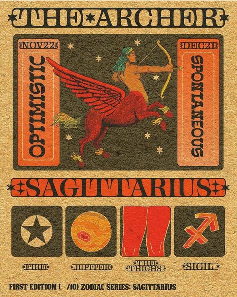 Sagittarius Wallpaper, Sagittarius Art, Sagittarius Astrology, Astrology Art, Moon Poster, Fire Signs, Picture Collage Wall, Zodiac Art, Zodiac Sagittarius