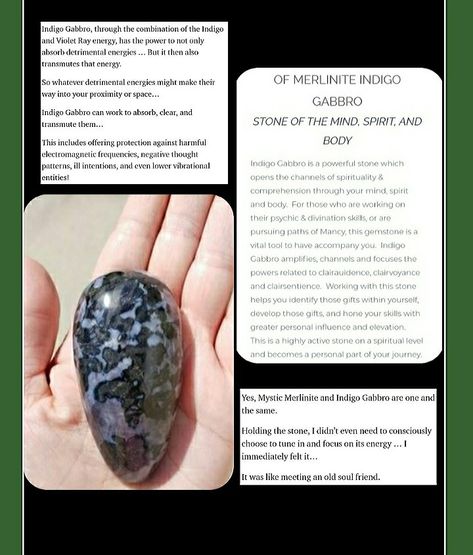 Indigo Gabbro aka Mystic Merlinite Merlinite Crystal Meaning, Crystal Prescriptions, Merlinite Crystal, Crystal Knowledge, Mystic Merlinite, Random Knowledge, Indigo Gabbro, Minerals Crystals Stones, Gems Crystals