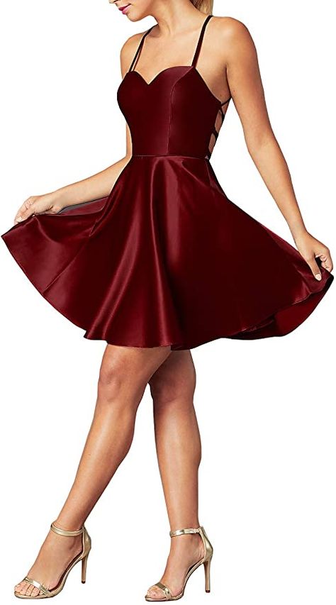 Maroon Hoco Dresses Short, Marroon Cocktail Dress, Cocktail Dress Burgundy, Cute Red Dresses Short Hoco, Short Burgundy Dresses, Dark Red Winter Formal Dresses, Short Prom Dresses Red, Grade 8 Grad Dresses Short Red, Wine Red Homecoming Dresses