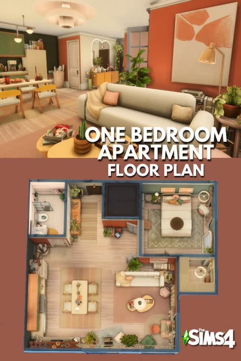 Follow the link for the Speed build. This apartment is great for a single mom or as a first apartment in the city. #onebedroomapartment #sims4interior #sims4floorplans #sims4speedbuild #sims4cityliving Single Mom House Plans, Sims 4 City Living Floor Plans, Sims 4 Floorplan Apartments, Sims 4 City Living Apartments Ideas, Sims 4 Apartment Interior, Sims 4 First Apartment, Sims 4 City Living Apartments Layout, Sims 4 Starter Apartment, Sims House Ideas Interiors