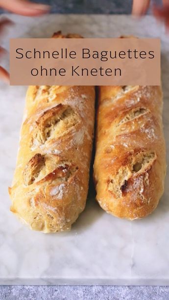 Leckeres Rezept für ein schnelles Baguette ohne Kneten: Diese knusprigen Baguettes erfordern gerade mal 15 Minuten Arbeitsaufwand. Homemade Ciabatta Bread, Baguette Recipe, Healthy Bread Recipes, Travel Tickets, Best Bread Recipe, Recipes Appetizers And Snacks, No Knead, Delicious Bread, Amazing Travel