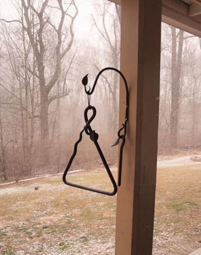 Blacksmith Forge, Wrought Iron Decor, Plant Hooks, Blacksmith Projects, Dinner Bell, Hand Forged Iron, Wall Bracket, The Tree Of Life, Gongs