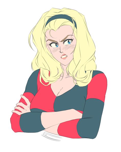 Gwen Stacy Redesign, Gwen Stacey Fan Art, Gwen Stacy Concept Art, Gwen Stacy Art Drawings, Gwen Stacy Sketch, Gwen Stacy Character Design, Spider Man Redesign, Trans Gwen Stacy Fanart, Art Superhero