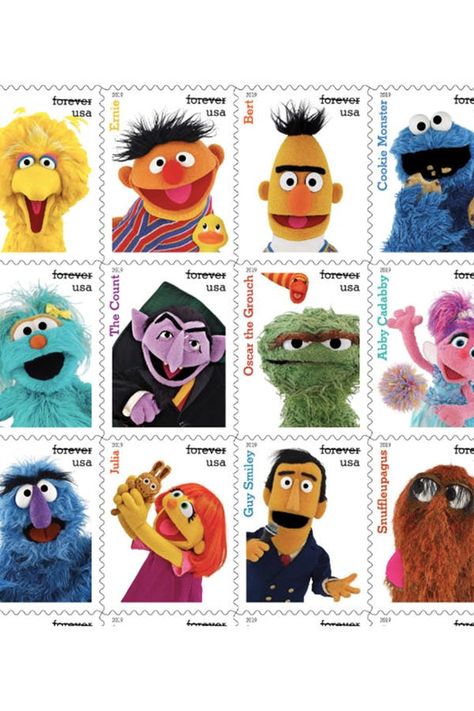 Today in Happy News: USPS Is Releasing ‘Sesame Street’ Stamps  #purewow #family #tv #news Worm Tattoo, Beto Y Enrique, Animal Muppet, Usps Stamps, Elmo And Friends, Sesame Street Characters, Oscar The Grouch, Forever Stamps, Kids' Movies