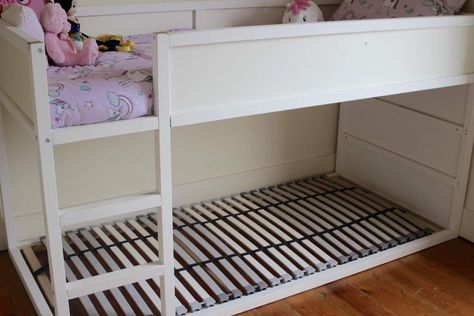 Simple Ikea Kura Bunk Bed Hack | The Perfect Bunk Beds for Under 5s | Ikea kura, Bunk bed hacks, Ikea kura bed Kura Bunk Bed Hack, Diy Toddler Bedroom, Ikea Kura Bunk Bed, Kura Bunk Bed, Ikea Kura Bunk, Bunk Bed Hacks, Bunk Bed Decor, Kura Bed Hack, Twin Bed Mattress