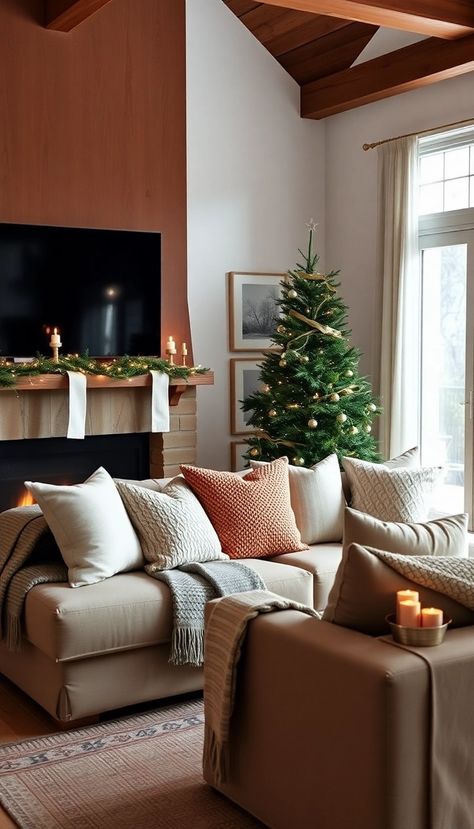 22 Minimalist Christmas Decor Ideas That Prove Less Is More This Holiday Season! - 7. Scandi-Inspired Decor Minimalist Christmas Decor Ideas, Minimalist Decor Ideas, Boho Christmas Decor, Minimalist Christmas Decor, Scandinavian Christmas Decorations, Minimalist Christmas Tree, Modern Christmas Decor, Easy Candles, Elegant Christmas Trees