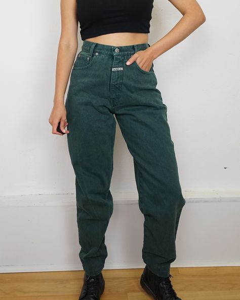 You know I love a good pair of 80s mom jeans! And in green 🤯 amazing! Link in bio ✨ just go to the category pants and jeans! #vintagejeans #vintagedenim #vintagemomjeans #momjeans #vintageinspired #vintageootd #vintageberlin 80s Mom, Vintage Ootd, Vintage Mom Jeans, I Love A, Vintage Jeans, Vintage Denim, Love A, Just Go, Mom Jeans