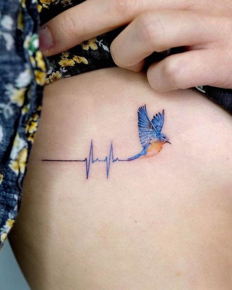 Blue Bird Heart Tattoo, Bluebird Memorial Tattoo, March 17 Tattoo, Watercolor Bluebird Tattoo, Bluebird Feather Tattoo, Blue Jay Tattoos For Women, Robin Bird Tattoos For Women, Bluejay And Cardinal Tattoo, Bird Tattoo Memorial