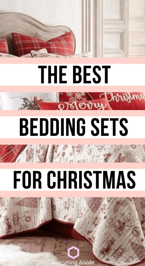 15 Festive Christmas Bed Sets on Amazon You Have to See Christmas Bedding Buffalo Plaid, Modern Holiday Bedding, Christmas Bedding Idea, Christmas Comforter Sets, Xmas Bedroom Ideas, Christmas Bedding Farmhouse, Christmas Sheets Bedding, Christmas Bed Ideas, Layered Bedding Ideas Color Combos