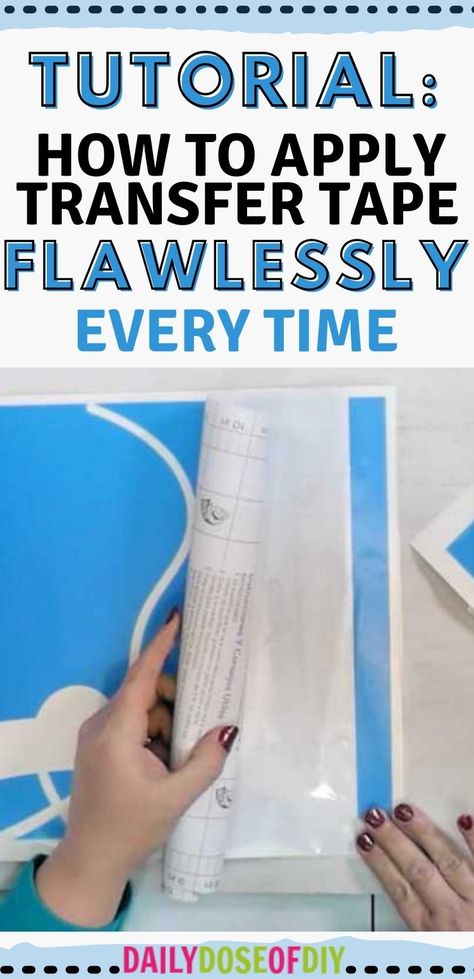 Title: Tutorial: how to apply transfer tape flawlessly every time

Image: applying a large piece of transfer tape to a vinyl design How To Use Transfer Paper With Vinyl, Cricut Transfer Tape Tips, How To Use Transfer Tape With Cricut, Transfer Tape Hack, Embroidery Machine Applique Tutorial, Cricut Apps, Cricut Pens, Cricket Maker, Cricut Accessories