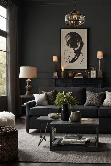 Discover the transformative power of dark hues in a living room with daily interior designer routine tips. Explore decor ideas to set the mood and elevate your space. #Ad #homedecor #homedesign #wallpaints2024 #Painthome #interiorarchitecture Wall Colors Green Living Room Colors
Bright Living Room Colors
Apartment Renovation
Living room Remodeling
Modern Paint Colors
2024 Graphite Living Room Ideas, Dark Moody Living Room, Colorful Living Room Bright, Renovation Living Room, Explore Decor, Paint Colors 2024, Dark Living Room Ideas, Modern Paint Colors, Green Living Room