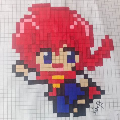 pixel art de anime, Ranma Pixel Art Manga, 4 Town, Turning Red, Anime Pixel Art, Pixel Art, Turning, Anime, Red, Art