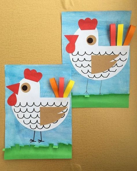 Påskeaktiviteter For Barn, Kuda Nil, Easter Decorations For Church, Farm Animal Crafts, Farm Craft, Circle Crafts, Animal Art Projects, Easter Decorations Ideas, Chicken Crafts