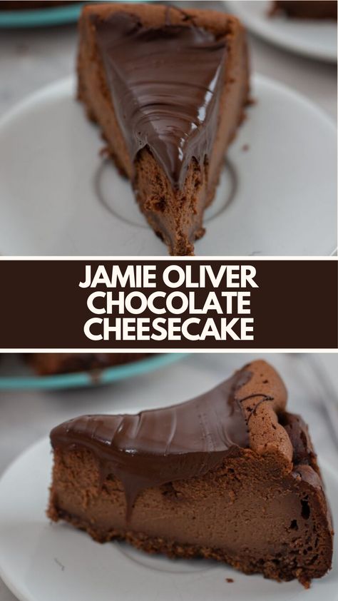 Jamie Oliver Chocolate Cheesecake is made with digestive biscuits, unsalted butter, cream cheese, caster sugar, vanilla extract, double cream, dark chocolate, and white chocolate. This easy Jamie Oliver Chocolate Cheesecake recipe creates a delicious dessert that takes about 2 hours and 30 minutes to prepare and can serve up to 8 people. Chocolate Cheesecake Recipe, Chocolate Cheesecake Recipes, Double Cream, Jamie Oliver Recipes, Chocolate Cream Cheese, Digestive Biscuits, Caster Sugar, Cheesecake Recipe, Chocolate Cheesecake