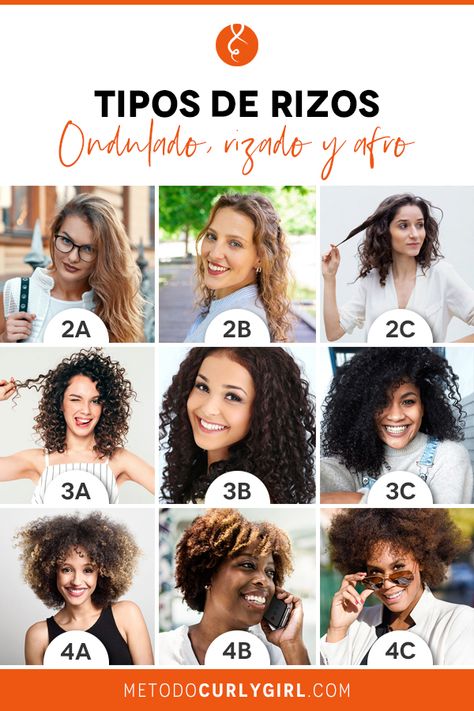 Clasificación del cabello rizado: pelo ondulado, rizado y afro ⭐ Cuidados y recomendaciones ✅ #metodocurlygirl #curlygirlmethod #rizos #ondulado #rizado #afro Hair Chart, Really Curly Hair, Curly Hair Videos, Curly Girl Method, Curly Girl Hairstyles, Pixie Haircuts, Curly Hair Care, Curly Hair Tips, Hairstyles For Round Faces