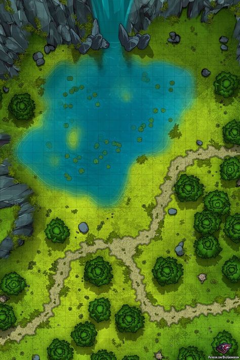 Dnd Backgrounds, Forest Map, Fantasy City Map, Dnd World Map, Building Map, Battle Map, Forest Waterfall, Tabletop Rpg Maps, Writing Fantasy