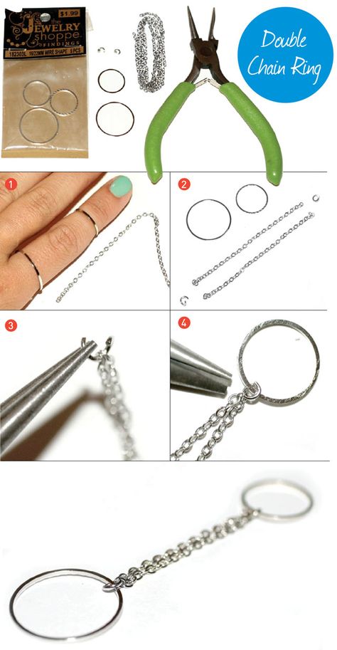 Chain Crafts, I Spy Diy, Diy Chain, Diy Jewlery, Diy Craft Tutorials, Diy Rings, Accessories Diy Jewelry, I Spy, Double Chain