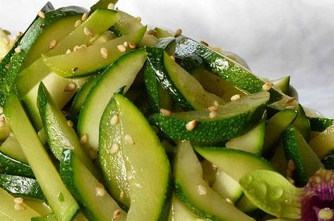 Asian-Style Zucchini Recipe | Allrecipes Zucchini Patties, Zucchini Side Dishes, Easy Zucchini Recipes, Zucchini Recipe, Quick Vegetarian Meals, Easy Zucchini, Summer Side Dishes, Garden Recipes, Vegetable Sides