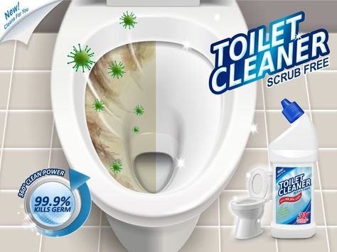 Toilet cleaner ads with before and after... | Premium Vector #Freepik #vector #bubble #bottle #toilet #clean Laundry Detergent Ads, Mans Bathroom, Western Toilet, Toilet Cleaning Brush, Clean Bottle, Clean Sheets, After Effect, Power Clean, Toilet Cleaner