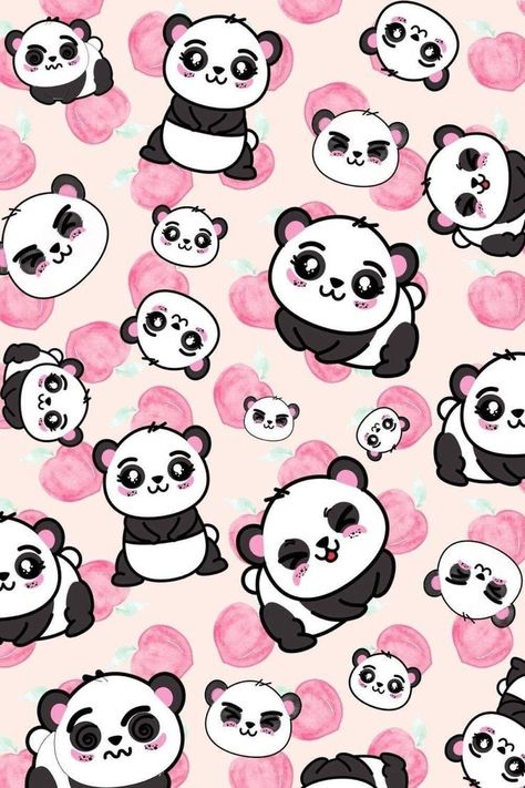 Panda Background Wallpapers, Iphone Wallpaper Elegant, Panda Bears Wallpaper, Panda Background, Purple Flowers Wallpaper, Iphone Wallpaper Landscape, Kawaii Panda, Cute Panda Wallpaper, Panda Love