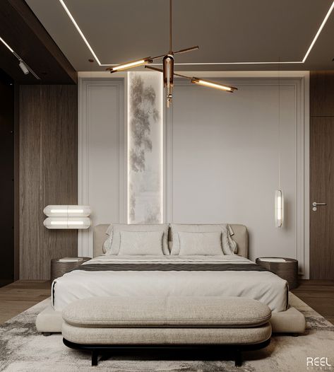 Master Bedroom Design :: Behance Classic Bedroom Design Luxury, Minimal Bedroom Interior, Bedroom Design Luxury, Classical Interior, Minimal Bedroom, Architecture Concept, Kids Interior Room, Bedroom Bed Design, Interior Design Architecture