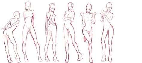 Base Female Pose, Shy Pose, Female Drawing Poses, Base Female, Person Sketch, Draw Tutorial, Female Legs, Female Pose, Anime Face