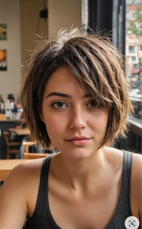 Off Face Hairstyles For Women, Crop Bob Haircut, French Style Short Hair, Short Shaggy Bob Straight Hair, Short Layered Bob Hairstyles Over 50, Short Hairstyle Side Bangs, Short Bob Textured, Short Bob Hairstyles Layered, Short Bob Hairstyles With Layers