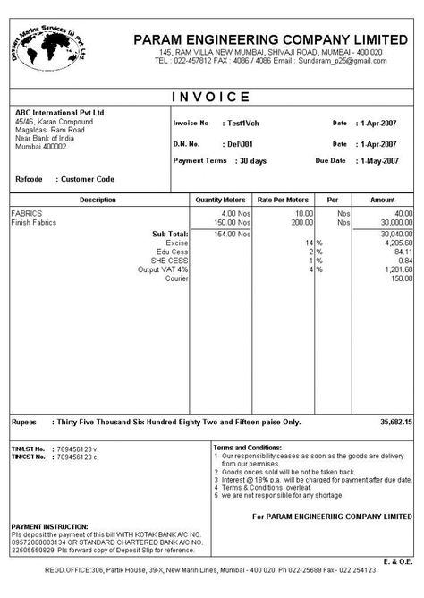 purchase order format tally Tally Erp 9 Invoice Customization Format Invoice Format In .. | Invoice format in excel, Invoice format, Invoice template