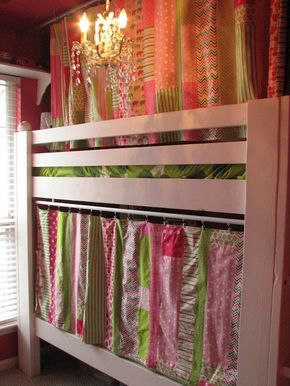 Rooms Curtains, Bunk Bed Curtains, Boys Room Curtains, Bunk Beds Small Room, Modern Bunk Beds, Bunk Beds With Stairs, Space Bedding, Shared Room, Kids Bunk Beds