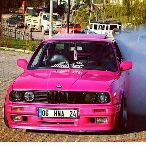 BMW E30 3 series pink E28 Bmw, Pink Bmw, Cars Street, Dream Cars Bmw, Bmw E30 M3, Pimped Out Cars, Bmw 325i, Bmw Series, Street Racing Cars